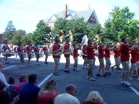 Macomb High School Marching Band playing the fight song in the Herigate Days 2009 Parade