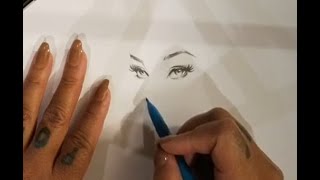 HOW TO DRAW Pinup faces /eyes Pt 1, Tattoo business cartoon art that has made me Money. woman / girl