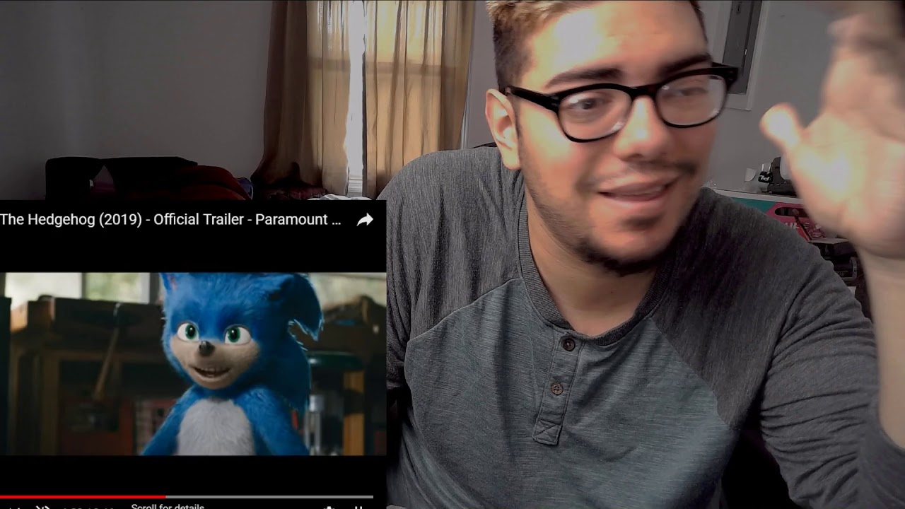 SONIC LIVE ACTION TRAILER REACTION! OMG JIM CARREY - YouTube