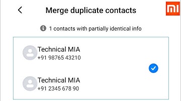 How To Merge Duplicate Contacts In Mi-Xiaomi-Redmi Phone [Hindi]