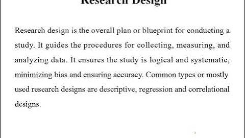 How to Write the Research Design Section of a Research Methodology | Step-by-Step Guide