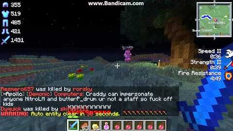 Durping1001 hacking on Fearpvp