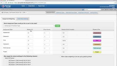 Gradebook Setup - Weighting Assignment Types