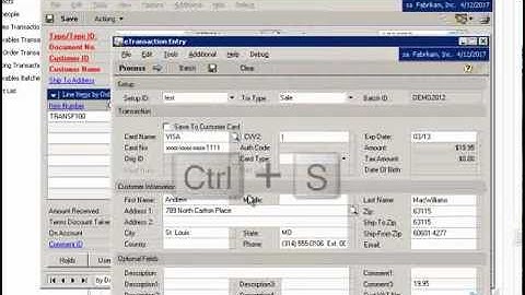 Processing Credit Cards for Sale Transactions in Microsoft Dynamics GP