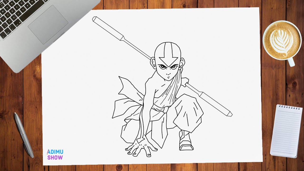 How to draw the AVATAR Aang| Step by Step drawing tutorial - YouTube