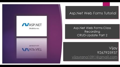 CRUD-Update | GRID-Update | Update - Part 2 | By Vijay Rana | By Vijay | By Techies Era