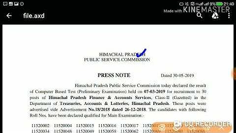 HPPSC HPF& AS ( Pre ) Exam Result Declared Today | Held on - 7 March 2019 |