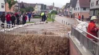 Hochwasser in Malsch/Karlsruhe