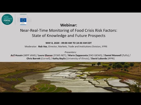 Food Security Portal Webinar - Near-Real-Time Monitoring of Food Crisis Risk Factors