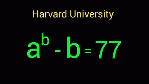 Harvard University Admission Interview Tricks | a=? & b=?