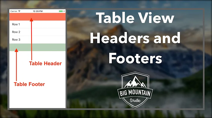 How to Add TableView Headers and Footers (iOS, Xcode 8, Swift 3)