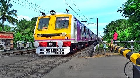 Newly Painted Aerodynamic Face Quick Accelerating EMU Train Skip Between Railgate | Eastern Railways
