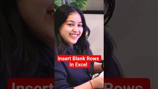 ✅Insert Blank Rows in Excel #excel #excelformulas #exceltricks #excelshortcuts #exceltutorial