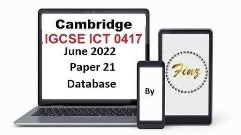 IGCSE ICT (0417) June 2022 P21 Database (Labels)