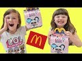 Isla & Olivia Make DIY LOL dolls Surprise Mcdonalds Happy Meal Toy