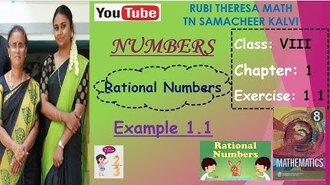 TN SAMACHEER KALVI _ 8TH MATHS _ NUMBERS _ Chapter 1 _ Example 1.1