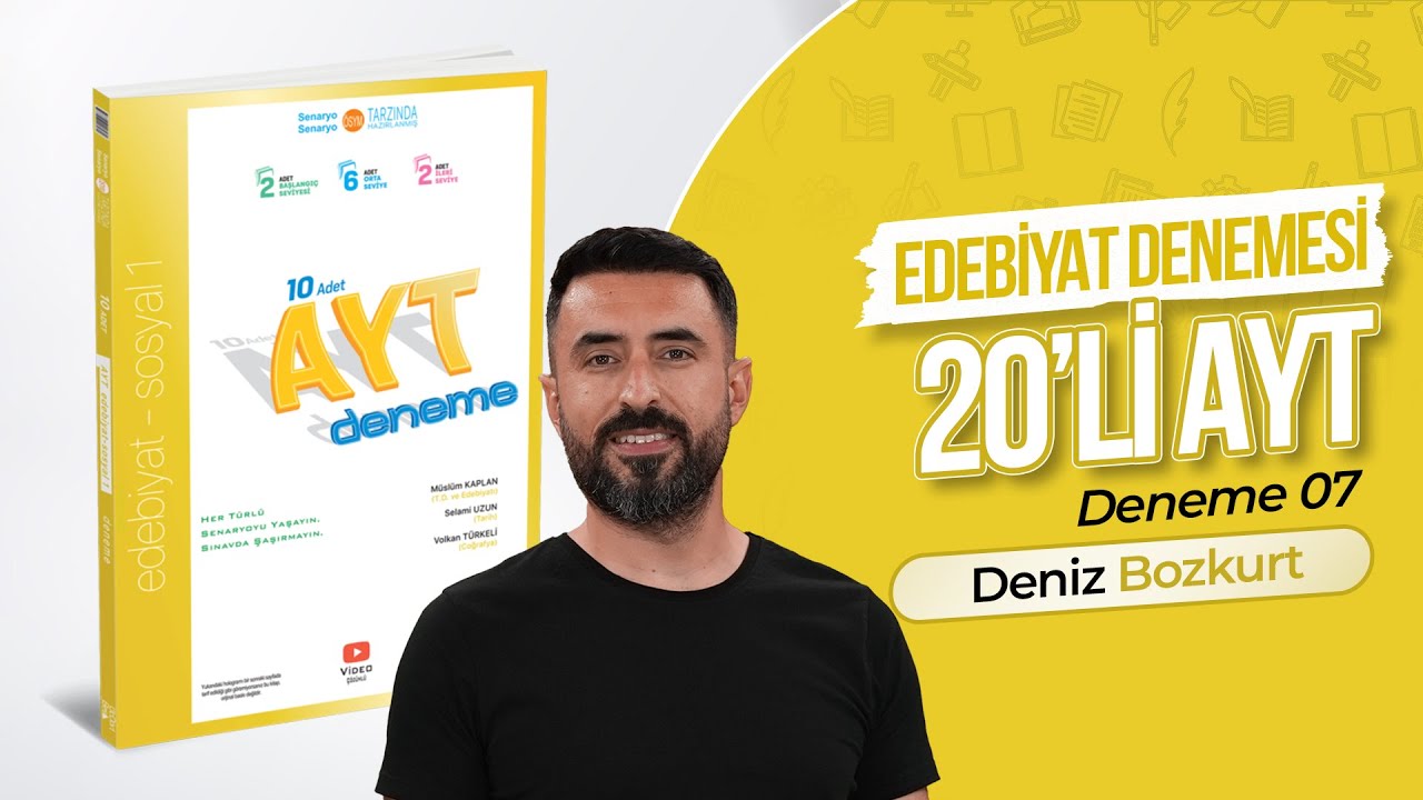 345 YAYINCILIK  10'LU AYT EDEBİYAT - SOSYAL 1 DENEMESİ 2025 | 7.DENEME