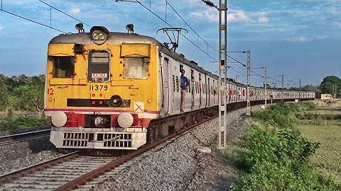 Quick Accelerating Conventional EMU Local Trains Speeding in Huge Curve & Skip Furiously | ER