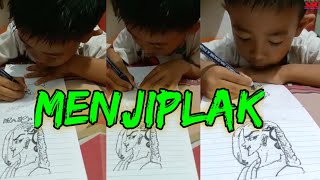 Salman Belajar Menggambar Metode Menjiplak