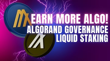 Earn More ALGO! (#Algorand Liquid Governance)