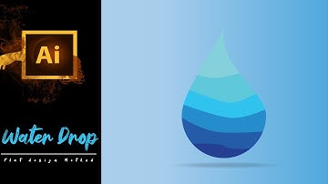 How to Design this Water Drop using The Flat Design Method| Illustrator CC tutorial