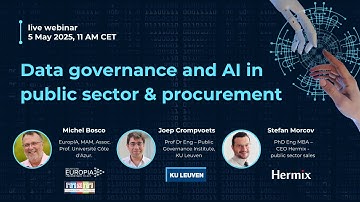 Data Governance and AI in the public sector & procurement live webinar, 05 May 2025
