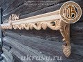 Резьба по дереву. Оконный карниз "Амурский кедрач" - ветка.