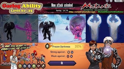 Mutant Genetic Gladiator : Garlog Ability "Boss of Element Squad"