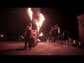 Viking-themed story and fire performance