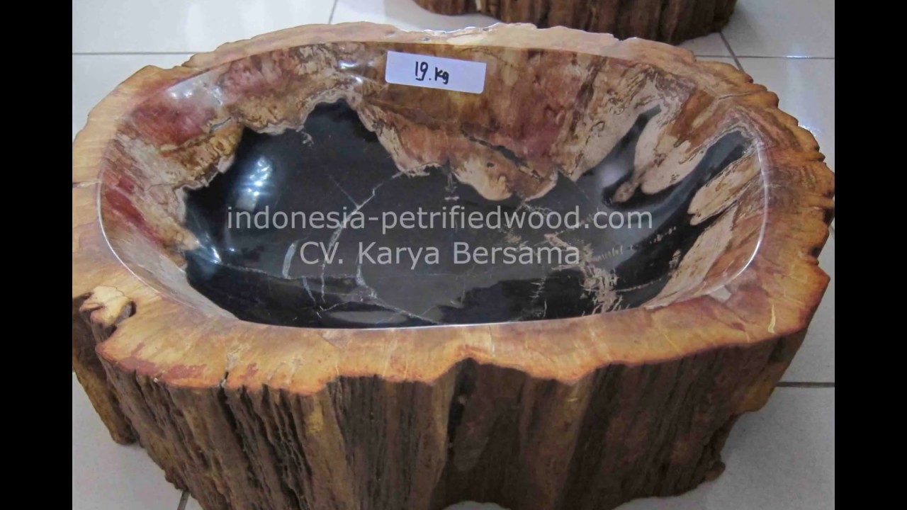 Petrified Wood Sink From Manufacture Indonesia