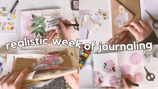 A week of art journaling! 🌟 Trying new techniques, collage envelope, mixed media