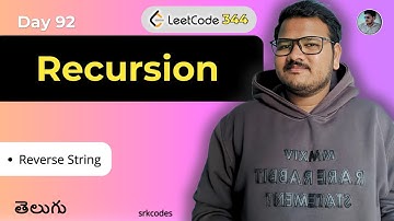 Reverse a String Using Recursion 🔄 | Leetcode 344 | Python Telugu | srkcodes