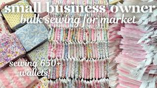 19 DAYS OF BULK SEWING 680+ WALLETS FOR MARKET⭐️💗 || sew my best selling keychain wallets with me!