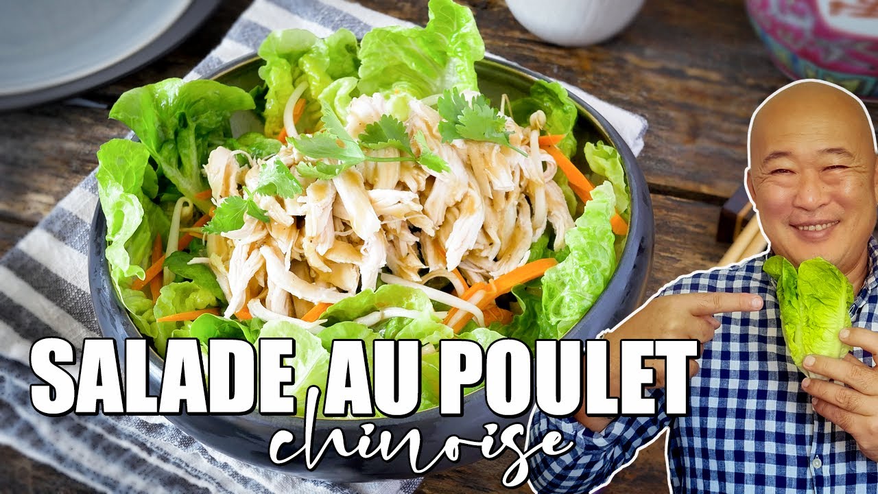 Salade chinoise au poulet Recette facile Le Riz Jaune YouTube