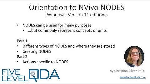 NVivo Nodes (Codes) : Part 1 - orientation | Qualitative Data Analysis Services