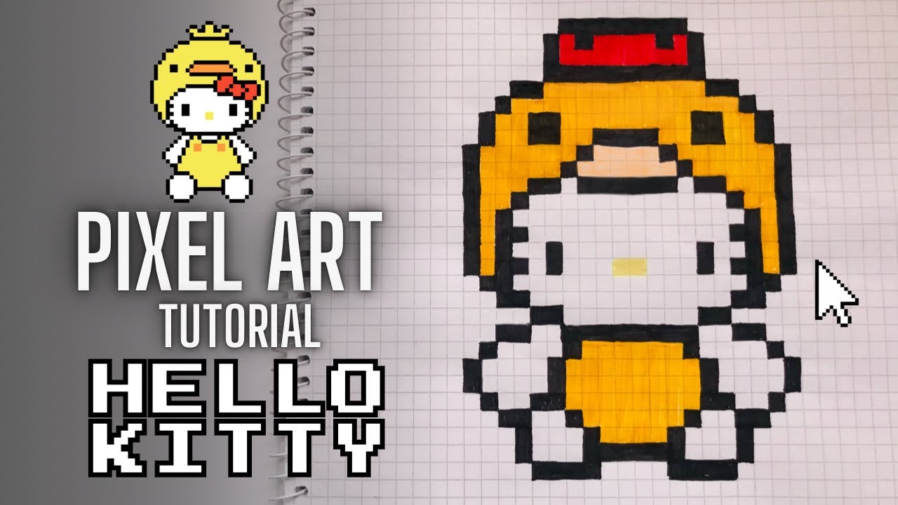 Cute Pixel Art: HELLO KITTY Chicken Costume ✨
