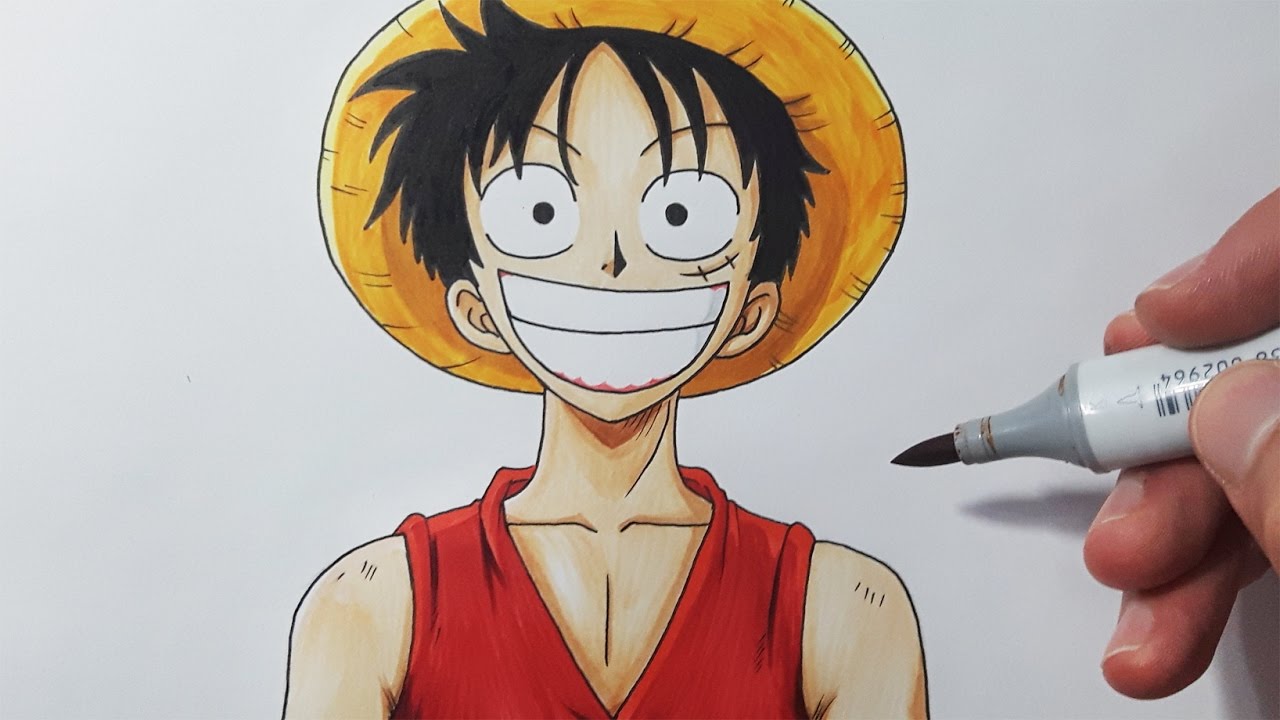 How To Draw Monkey D Luffy Step By Step Gambaran