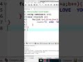 Love Proposal Program in C++ ❤️ | Romantic Coding Project for Beginners#viral #viralvideo