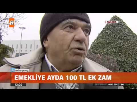 Emekliye Ayda 100 TL Ek Zam