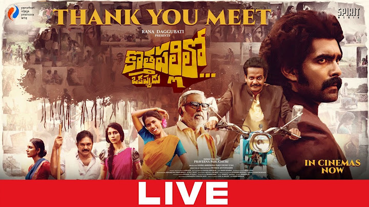 Kothapallilo Okappudu Thank You Meet LIVE | Rana Daggubati | Praveena Paruchuri | #InCinemasNow