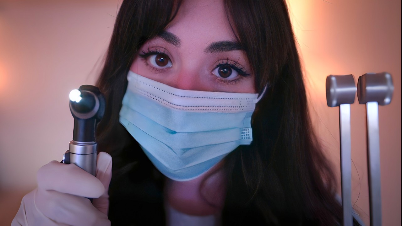 ASMR | Fast Ear Exam for Sleep (Glove sounds, Otoscope, Tuning Fork) ✨💤
