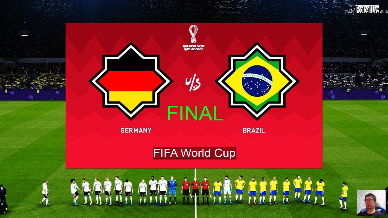 PES 2020 FIFA World Cup Final Qatar 2022 Germany vs Brazil Neymar Free Kick Goal Gameplay PC