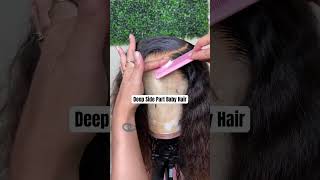 Side Part Closure Wig Baby Hair Tutorial #explore #hairstyle #hairtutorial #wigs #sidepart #wigmaker