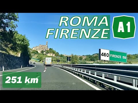 A1 | Driving in ITALY | from ROME to FLORENCE