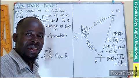 Core Mathematics Paper 2 | Question 4 on Bearing and Vectors - WASSCE 2024 NOV-DEC