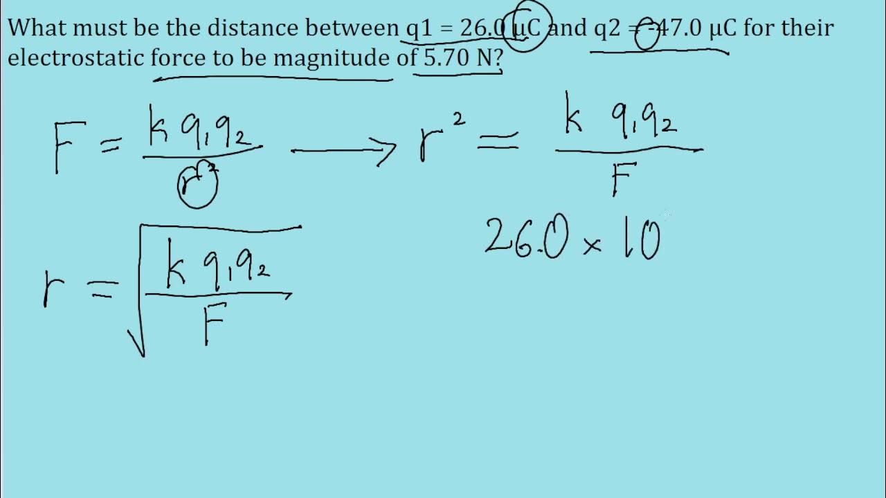 What must be the distance between point charge q1 = 26.0 μC and point ...