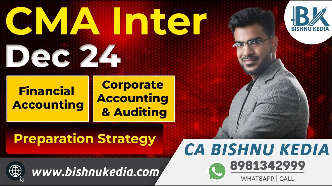 CMA Inter | Dec 24 | Financial Accounting, Corporate Accounting and ...