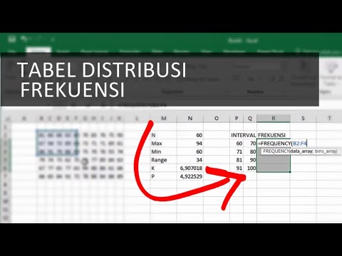 cara mudah membuat tabel distribusi frekuensi dengan excel