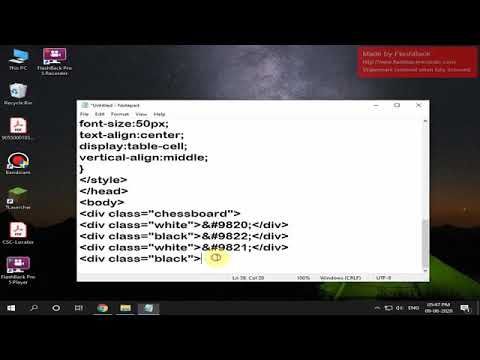 Making a Chessboard Using HTML and CSS - YouTube
