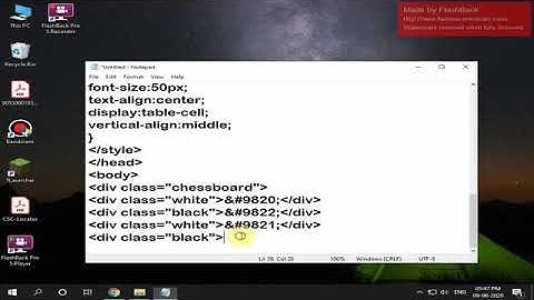 Making a Chessboard Using HTML and CSS
